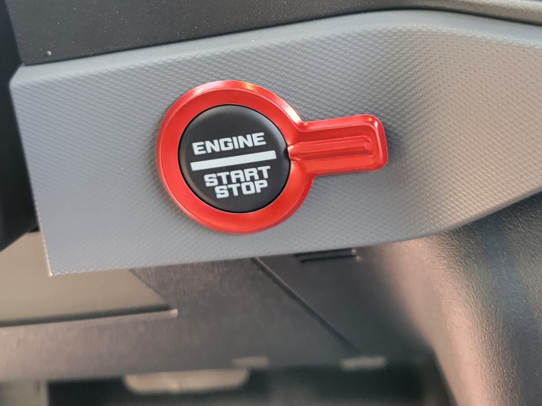 RedRock Billet Start-Stop Button Cover; Red (21-25 Bronco)