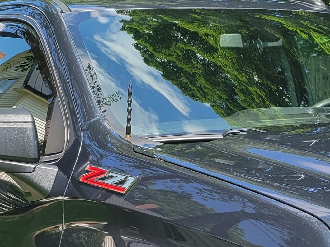 RedRock Billet Antenna; 6-Inch; Black (07-25 Silverado 1500)