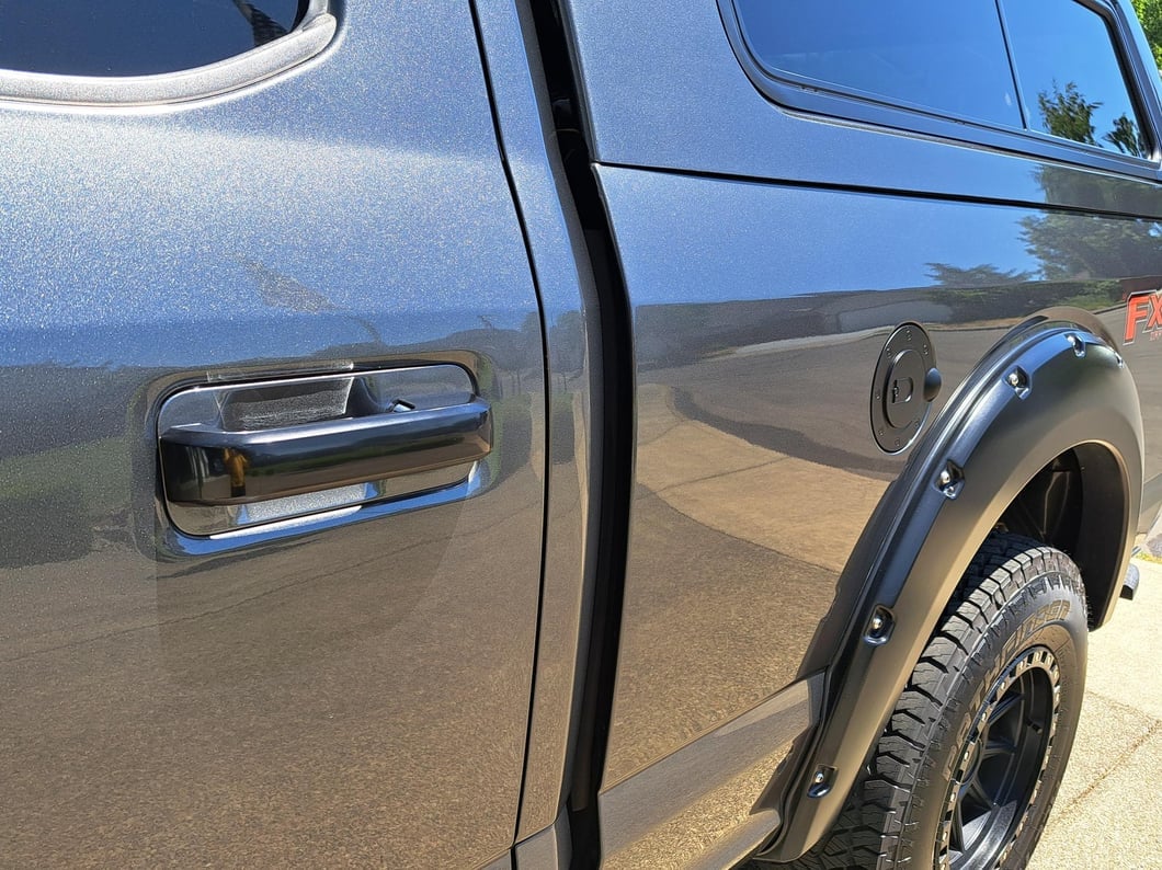 RedRock Door Handle Covers; Black (15-20 F-150 SuperCrew)