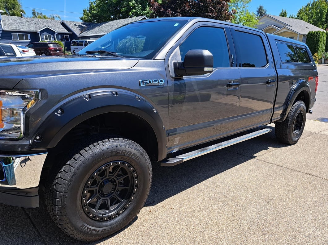 RedRock Door Handle Covers; Black (15-20 F-150 SuperCrew)