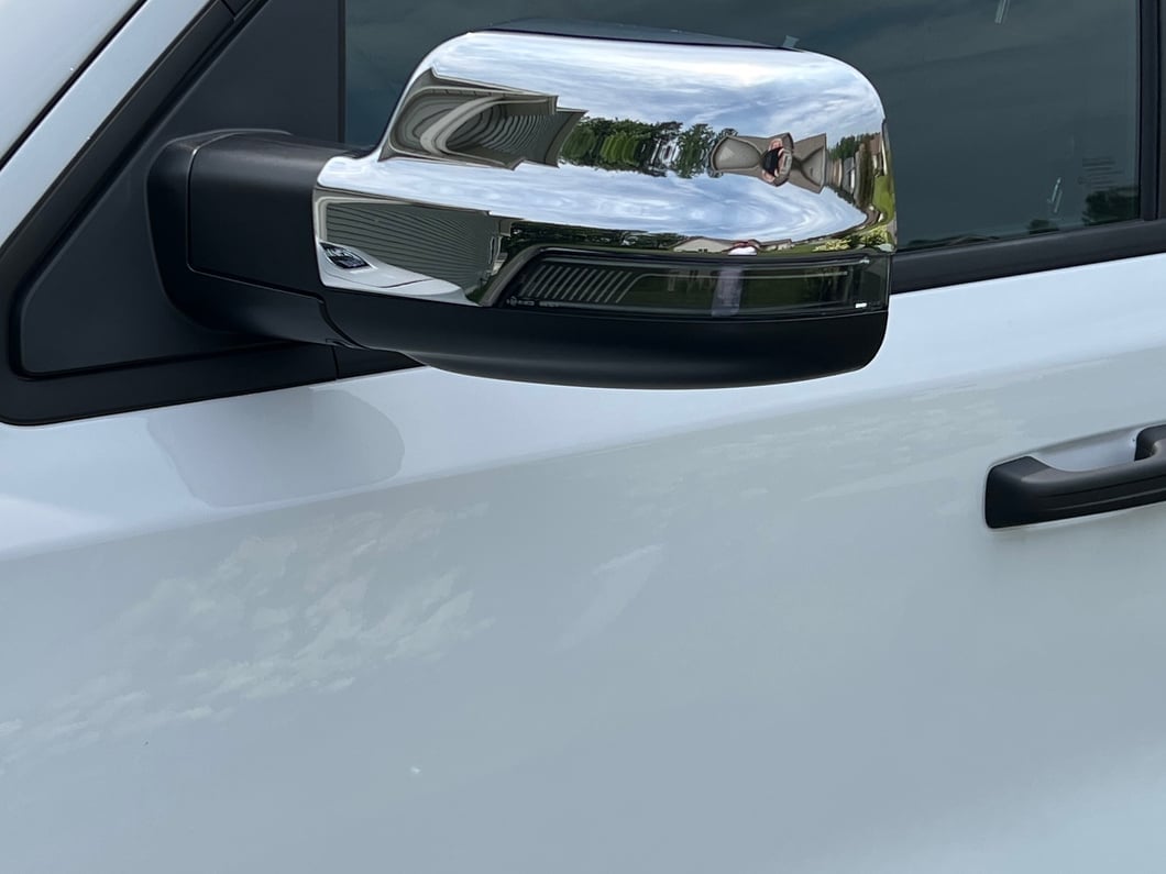 RedRock Side View Mirror Cover; Chrome (19-25 RAM 1500)