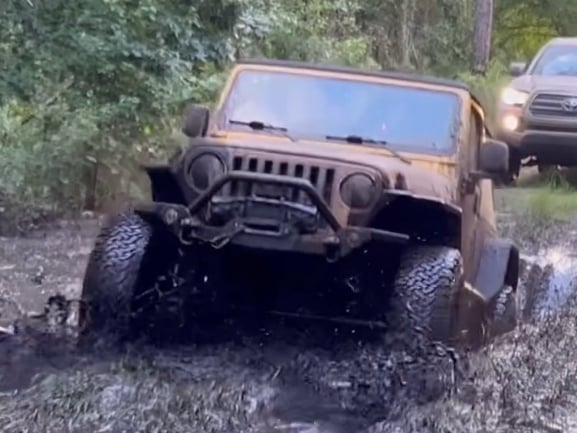 Jeep Licensed by RedRock Trail Force HD LED Front Bumper with Jeep Logo (87-06 Jeep Wrangler YJ & TJ)