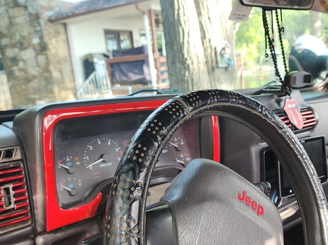 RedRock Gauge Cluster Trim; Red (97-06 Jeep Wrangler TJ)