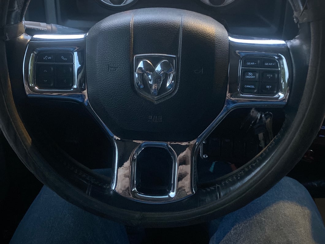 RedRock Steering Wheel Trim; Chrome (09-18 RAM 1500)