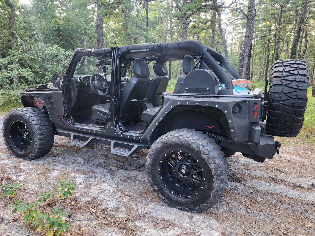 Jeep Licensed by RedRock Carbon Fiber Door Sill Decal; Red (07-18 Jeep Wrangler JK)