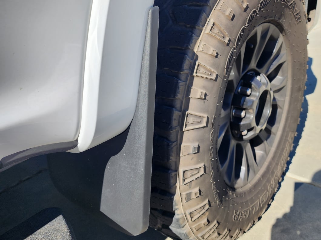 RedRock Molded Mud Guards; Front and Rear (17-22 F-250 Super Duty w/ OE Fender Flares)