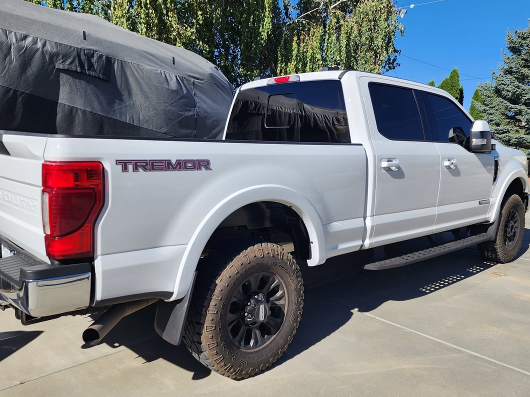 RedRock Molded Mud Guards; Front and Rear (17-22 F-250 Super Duty w/ OE Fender Flares)