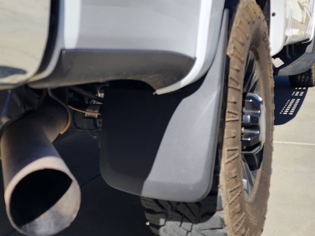 RedRock Molded Mud Guards; Front and Rear (17-22 F-250 Super Duty w/ OE Fender Flares)