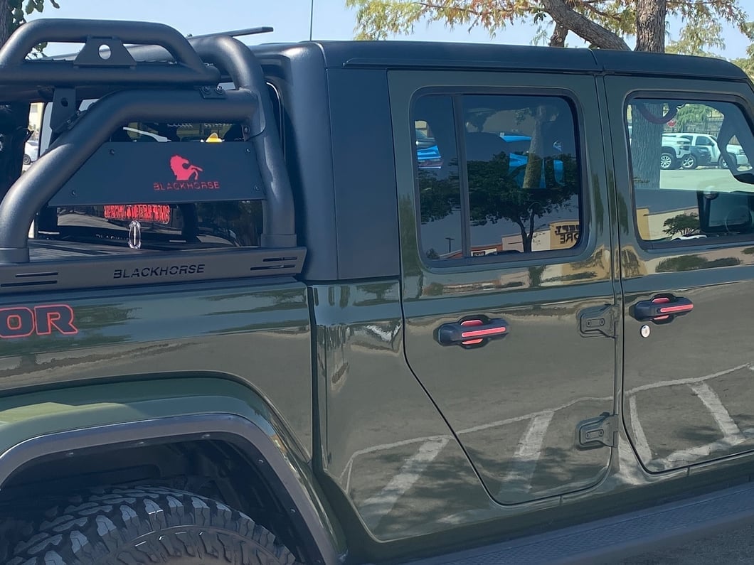 RedRock Door Handle Inserts; Red (20-25 Jeep Gladiator JT)