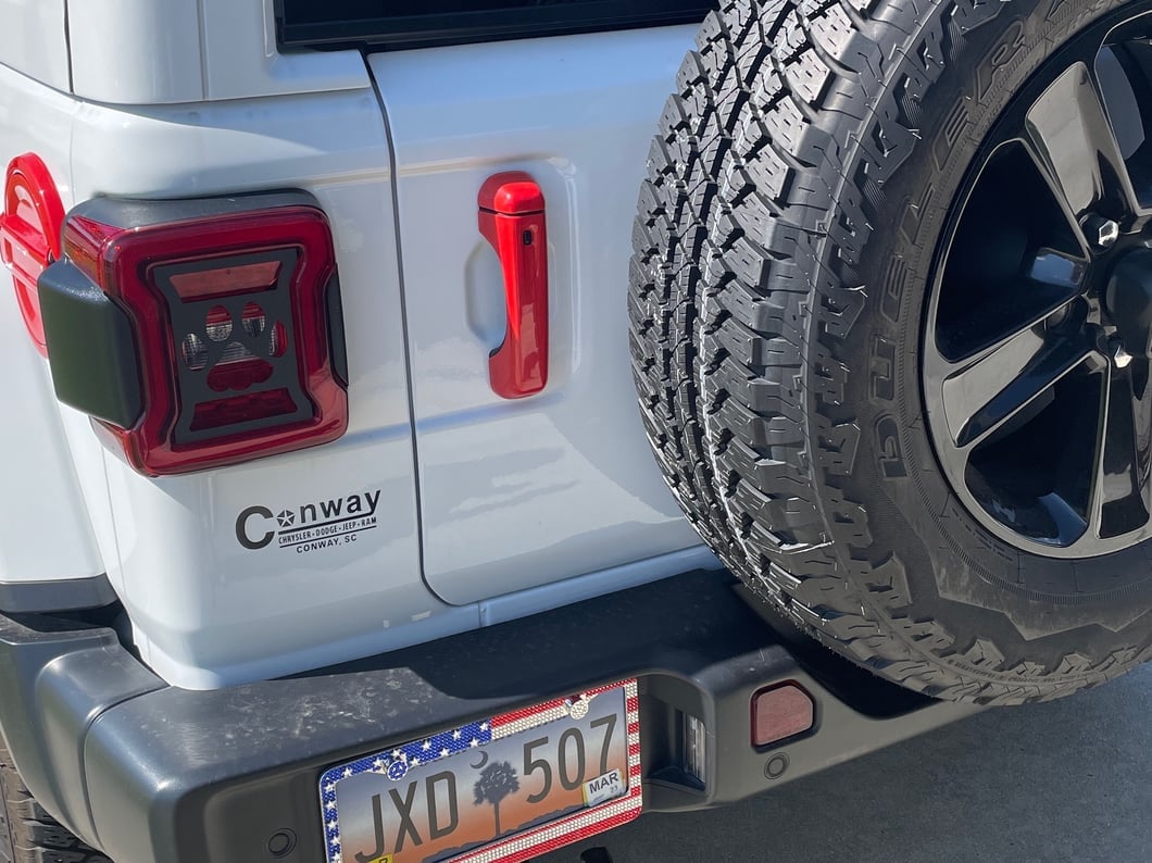 RedRock Door Handle Covers; Red (18-25 Jeep Wrangler JL 4-Door)
