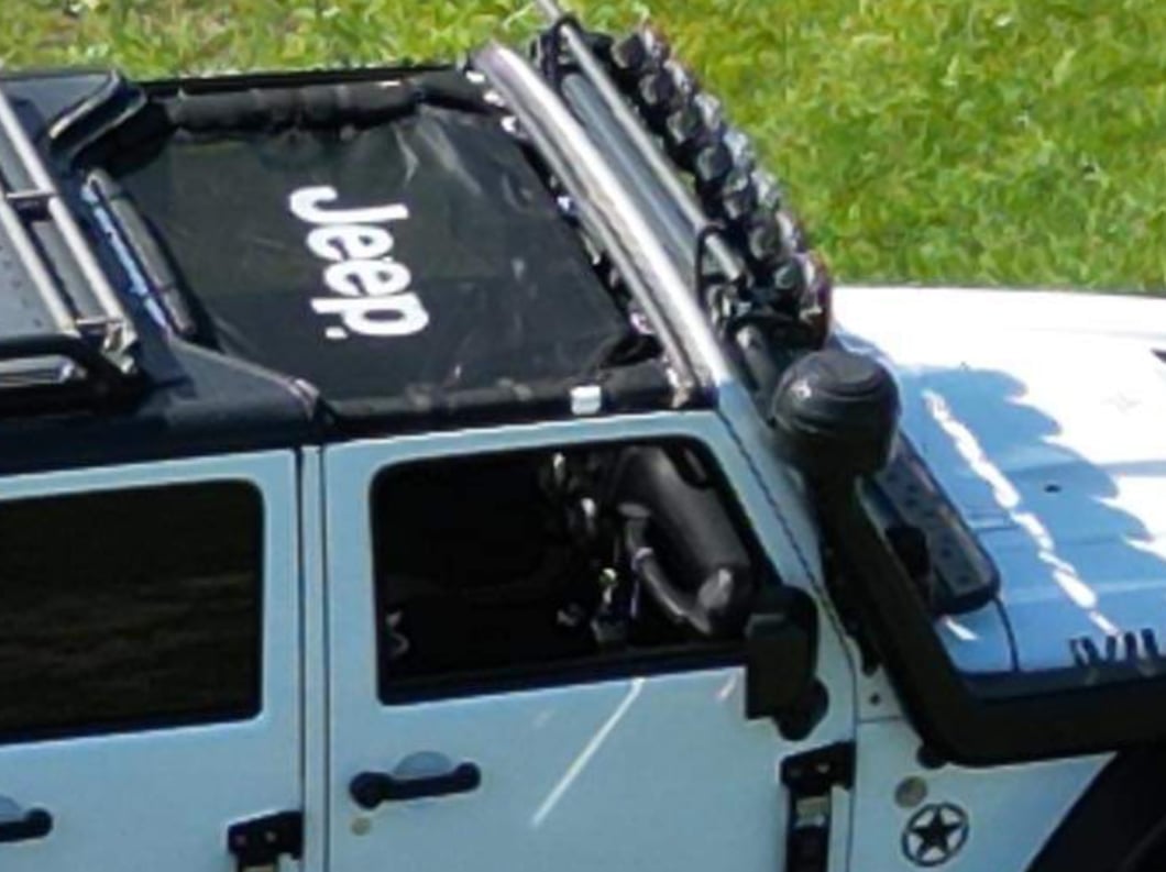 Jeep Licensed by RedRock Mesh Sun Shade with Jeep Logo (07-18 Jeep Wrangler JK)