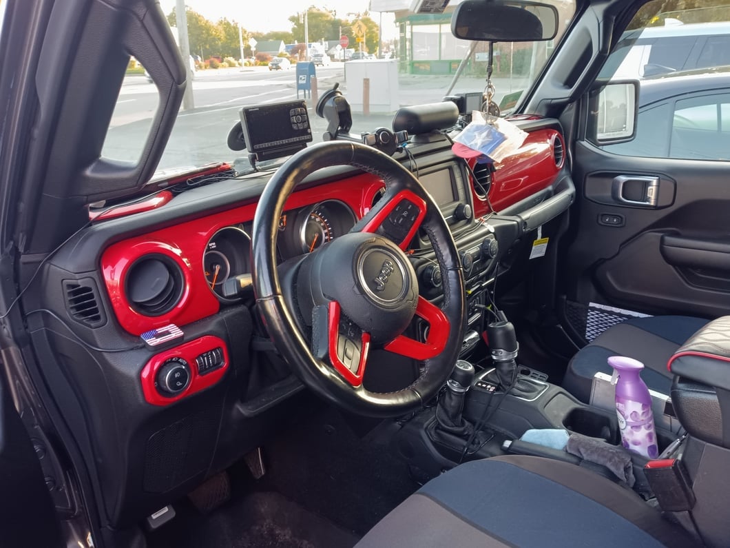 RedRock Dash Panel Overlay; Red (20-23 Jeep Gladiator JT)