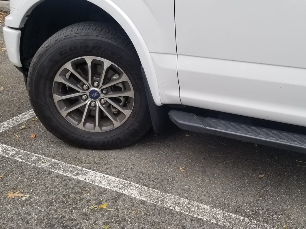 RedRock Molded Mud Guards; Front and Rear (15-20 F-150 w/ OE Fender Flares)