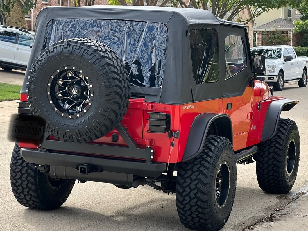 RedRock Euro Tail Light Guards; Black (87-06 Jeep Wrangler YJ & TJ)