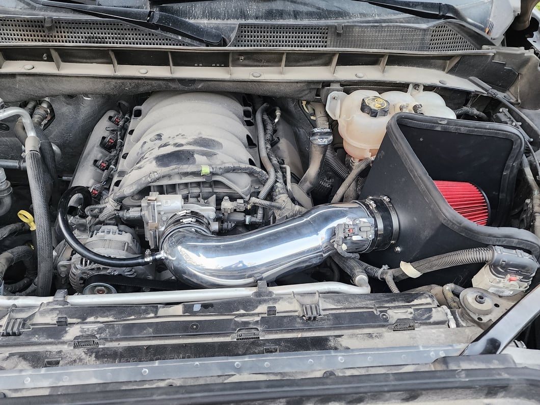 RedRock Cold Air Intake; Polished (19-25 V8 Sierra 1500)