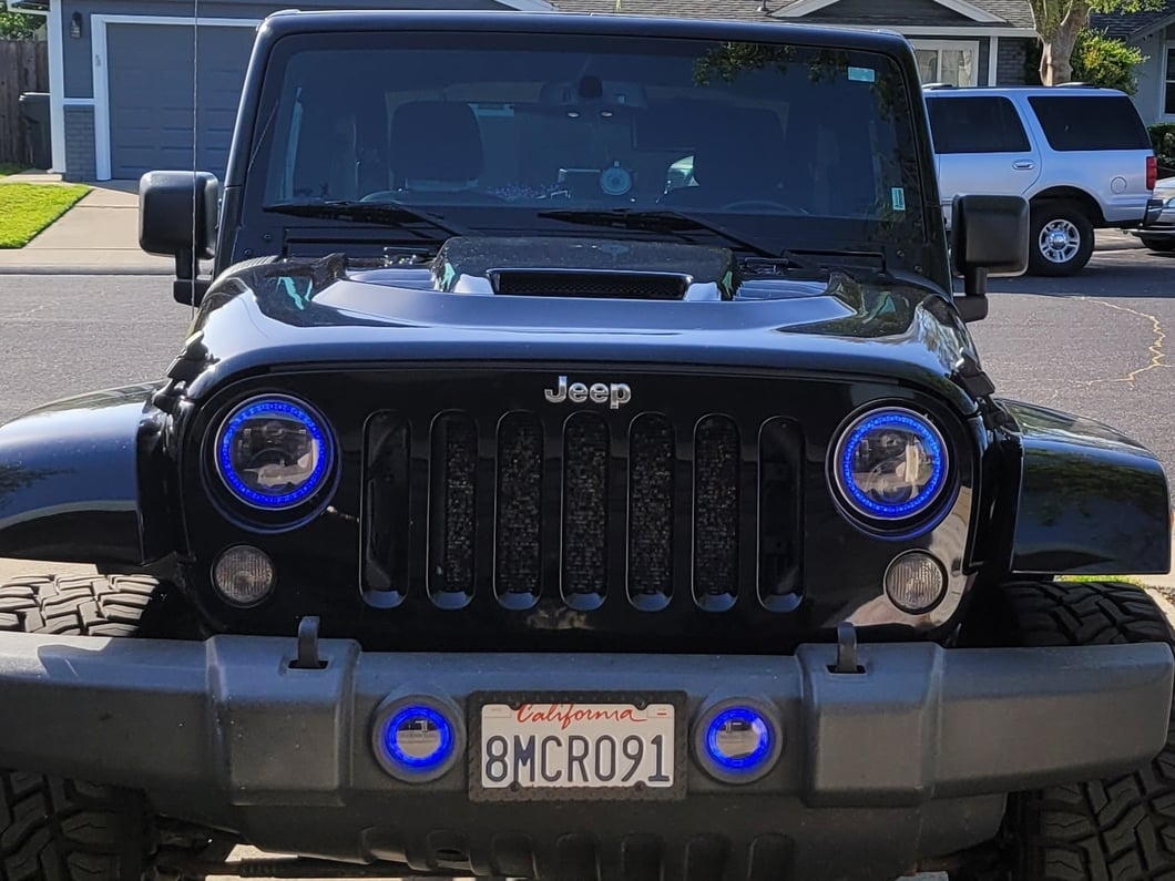 RedRock Type-STM Style Ram Air Hood; Unpainted (07-18 Jeep Wrangler JK)