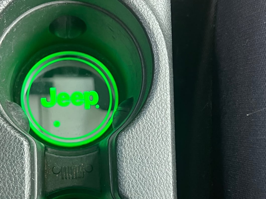 Jeep Licensed by RedRock Color Changing LED Cup Holder with Jeep Logo (07-25 Jeep Wrangler JK & JL)