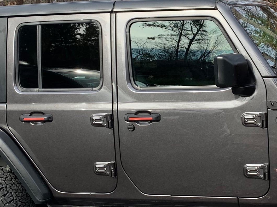RedRock Door Handle Inserts; Red (18-25 Jeep Wrangler JL 4-Door)