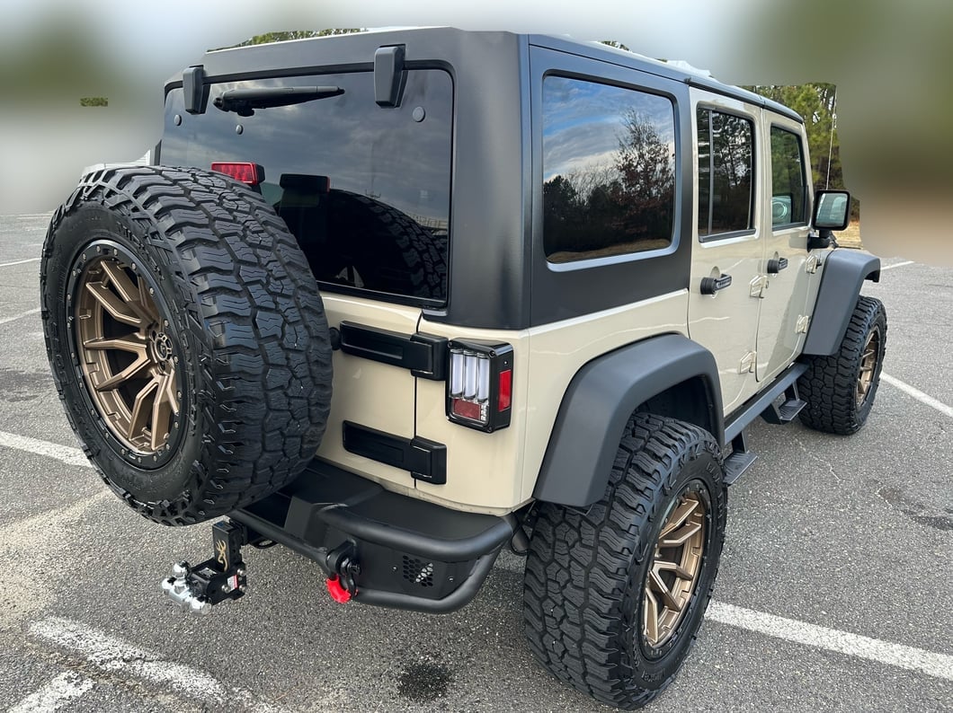 Jeep Licensed by RedRock HD Tubular Rear Bumper with Jeep Logo (07-18 Jeep Wrangler JK)