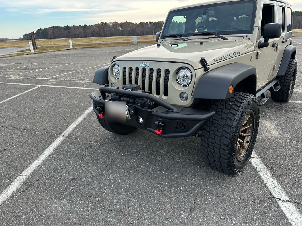 Jeep Licensed by RedRock HD Tubular Front Bumper with Jeep Logo (07-18 Jeep Wrangler JK)