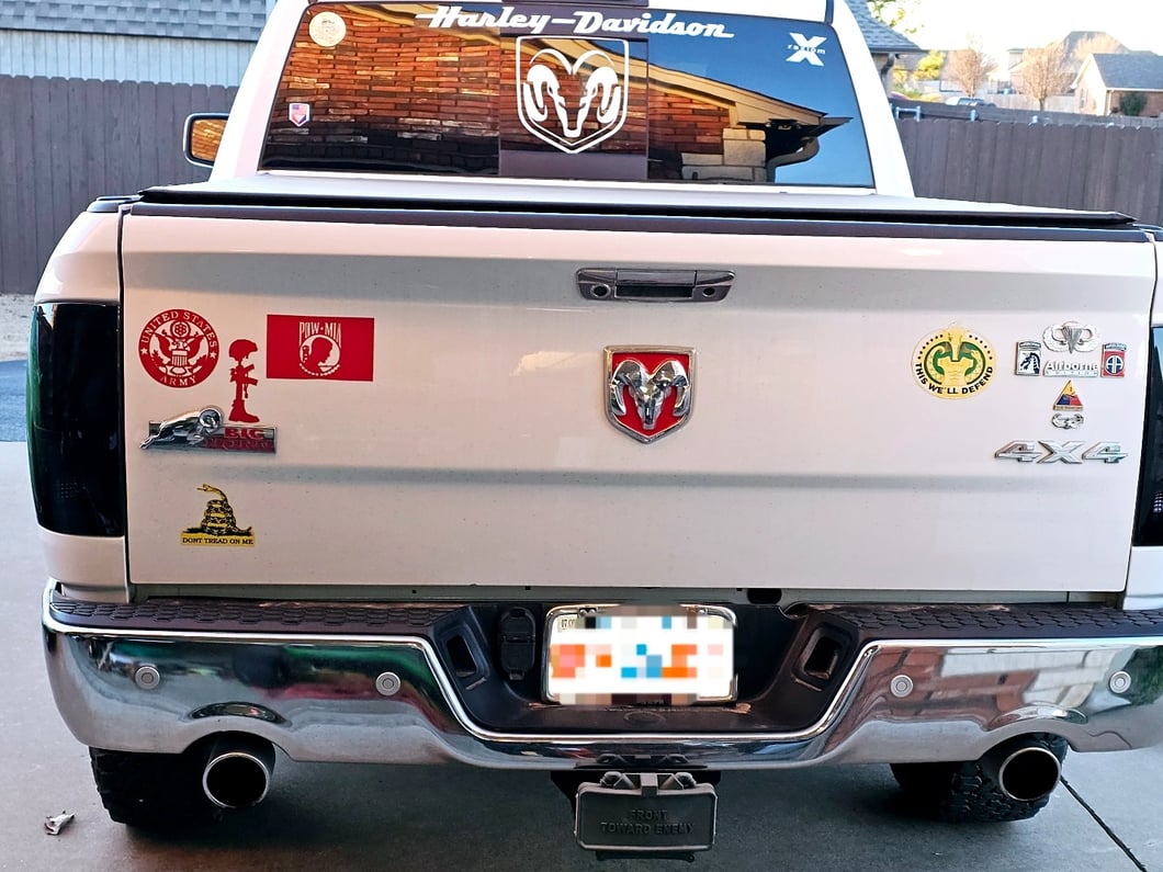 RAM Licensed by RedRock Large RAM Head Logo; White (02-18 RAM 1500)