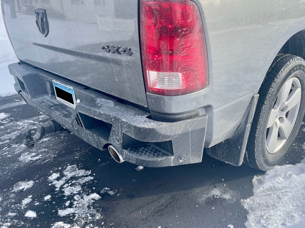 RAM Licensed by RedRock Adventure Series Rear Bumper (09-18 RAM 1500 w/ Factory Dual Exhaust)