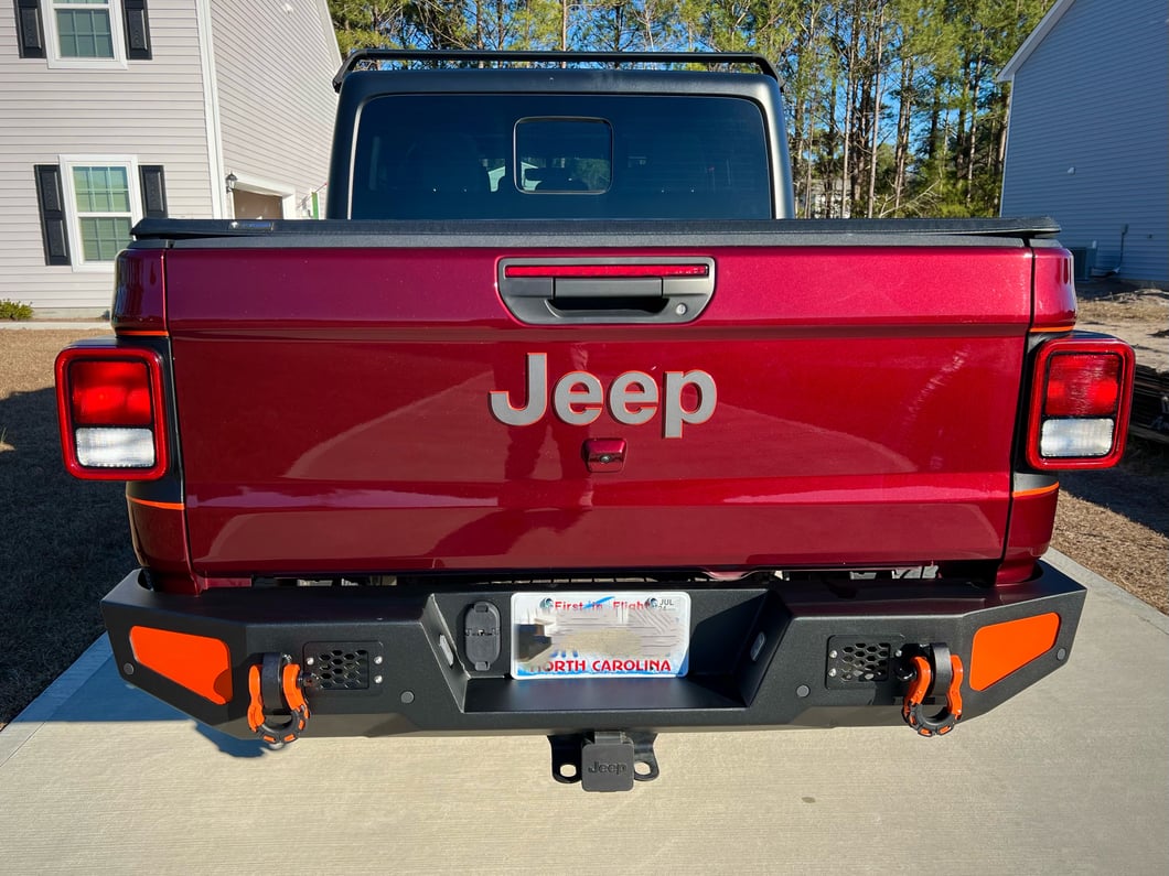 Jeep Licensed by RedRock HD Rear Bumper with Jeep Logo (20-25 Jeep Gladiator JT)