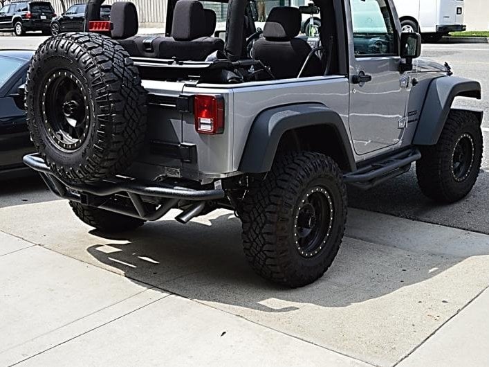 RedRock Rock Crawler Rear Bumper; Textured Black (07-18 Jeep Wrangler JK)