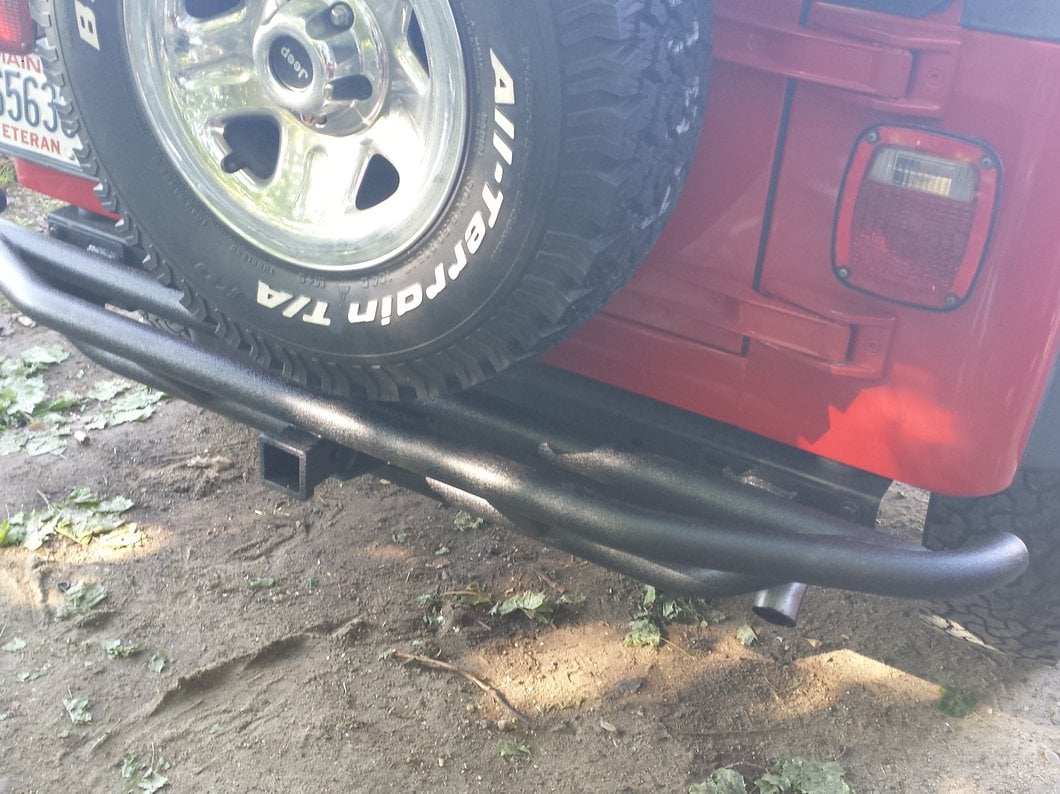 RedRock Rock Crawler Rear Bumper; Textured Black (97-06 Jeep Wrangler TJ)