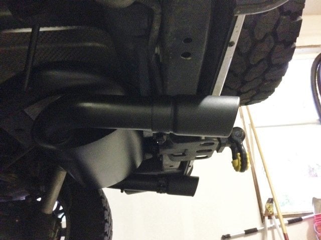 RedRock Dual Outlet Axle-Back Exhaust with Black Tips (07-18 Jeep Wrangler JK)