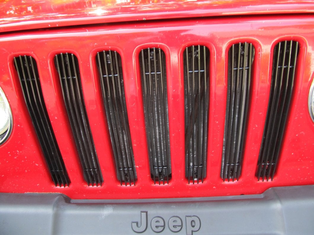RedRock Billet Grille Inserts; Black (97-06 Jeep Wrangler TJ)