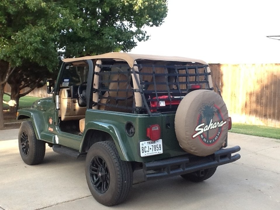 RedRock Cargo Wrap Around Net; One Piece (92-06 Jeep Wrangler YJ & TJ)