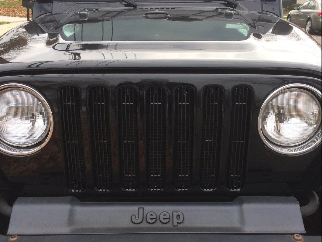 RedRock Billet Grille Inserts; Black (97-06 Jeep Wrangler TJ)