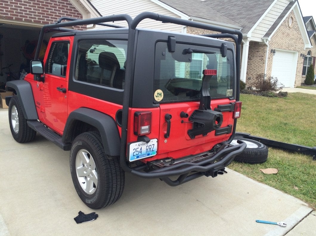 RedRock Rock Crawler Rear Bumper; Textured Black (07-18 Jeep Wrangler JK)