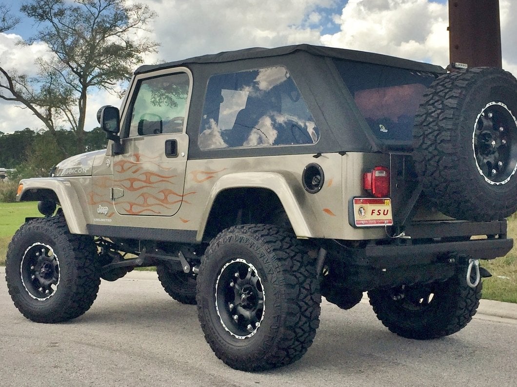 RedRock Rock Crawler Rear Bumper with Tire Carrier; Textured Black (87-06 Jeep Wrangler YJ & TJ)