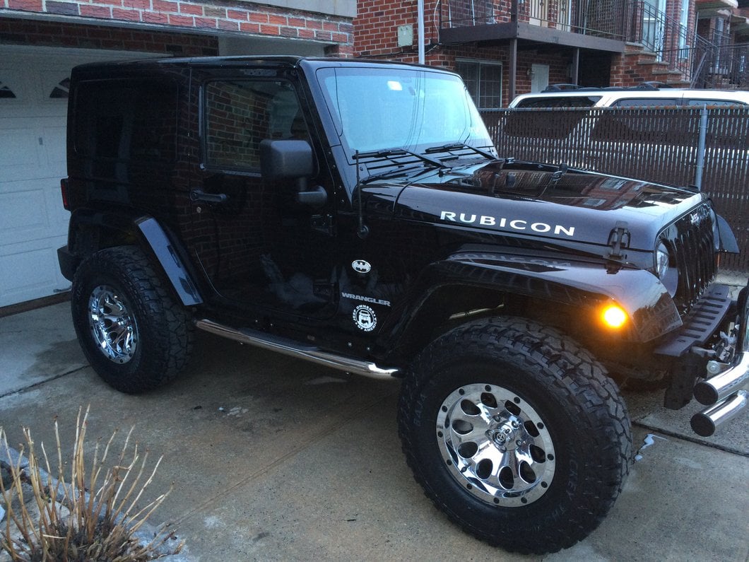 RedRock 3-Inch Round Curved Side Step Bars; Stainless Steel (07-18 Jeep Wrangler JK 2-Door)