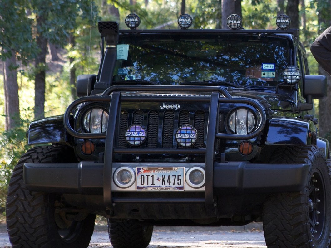 RedRock Grille Guard; Gloss Black (07-18 Jeep Wrangler JK)