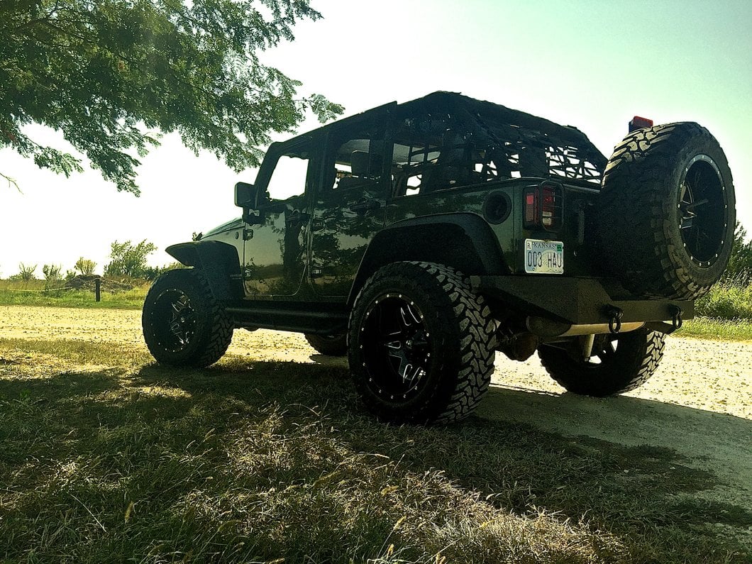 RedRock Cargo Wrap Around Net; Three Piece (07-18 Jeep Wrangler JK 4-Door)