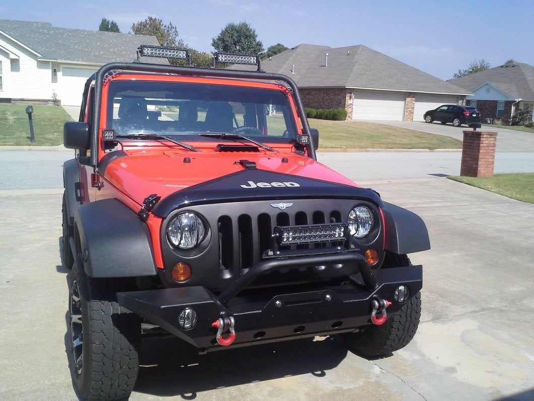 RedRock Light Bar; Textured Black (07-18 Jeep Wrangler JK)