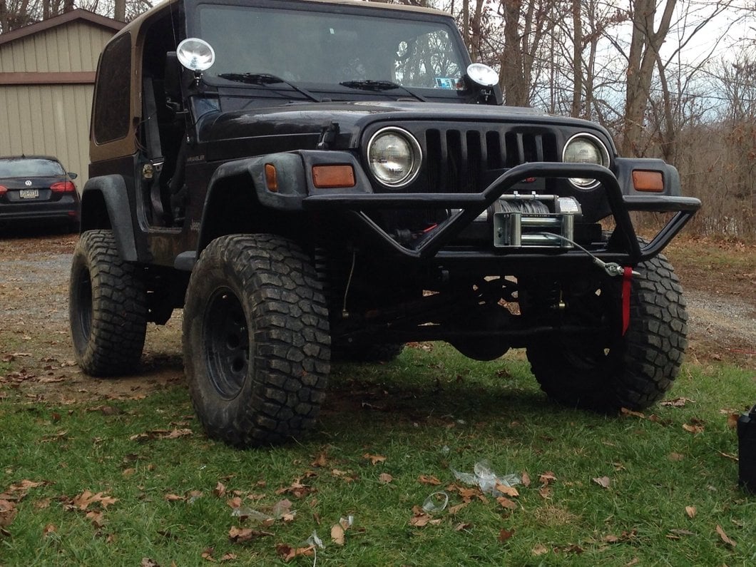 RedRock Rock Crawler Front Grille Guard; Textured Black (87-06 Jeep Wrangler YJ & TJ)