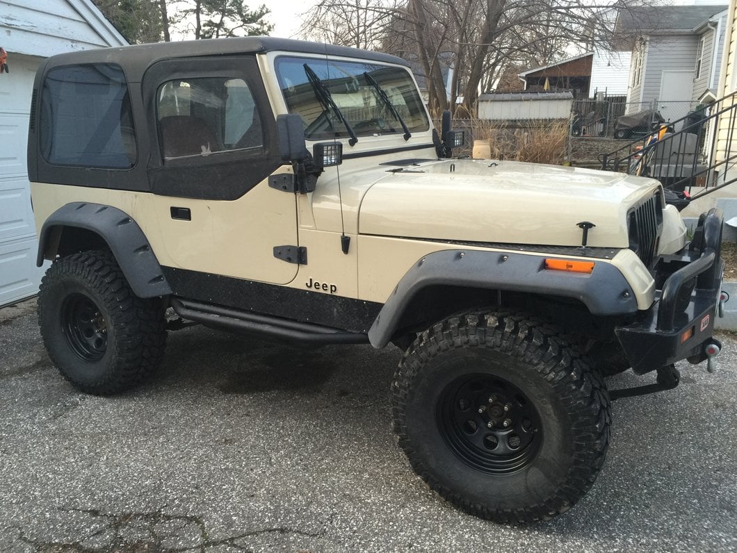 RedRock Side Armor; Textured Black (87-06 Jeep Wrangler YJ & TJ, Excluding Unlimited)