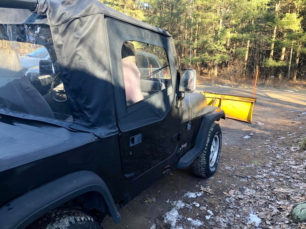 RedRock Door Skin with Frame; Driver Side; Black Denim (87-95 Jeep Wrangler YJ)
