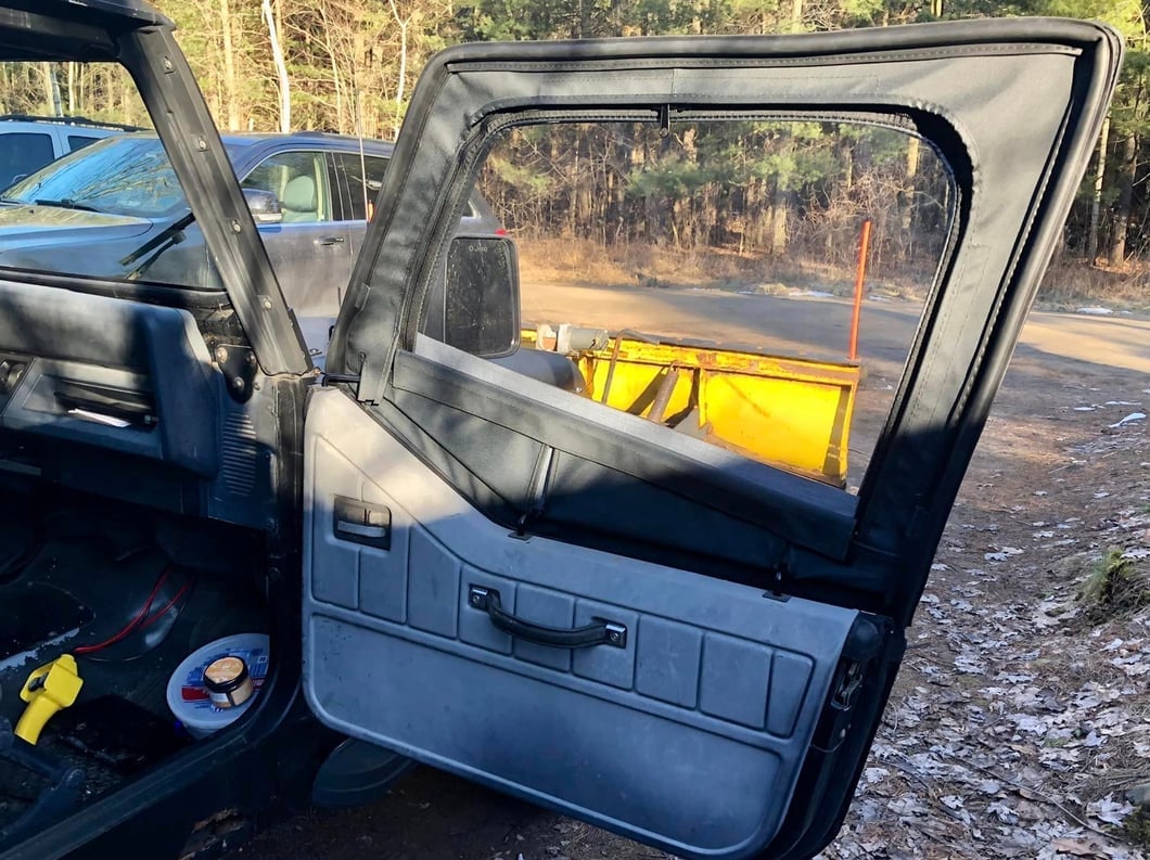 RedRock Door Skin with Frame; Driver Side; Black Denim (87-95 Jeep Wrangler YJ)