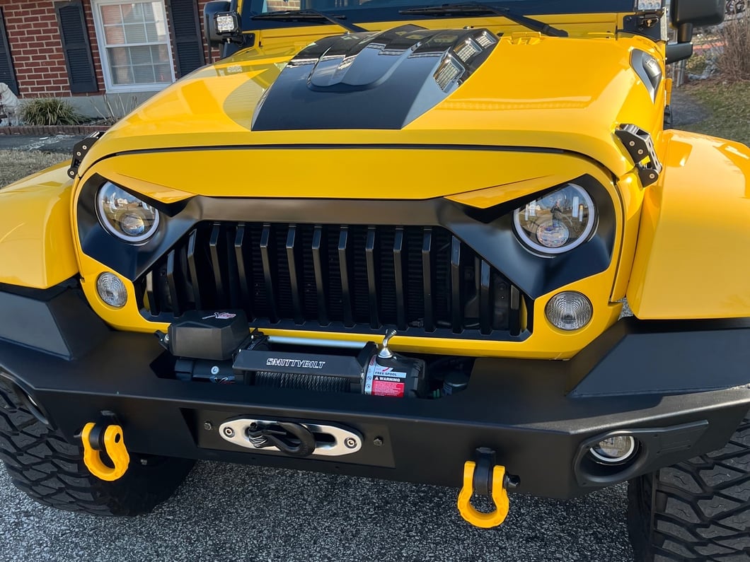 RedRock Hood Hinge Cover; Black (07-18 Jeep Wrangler JK)