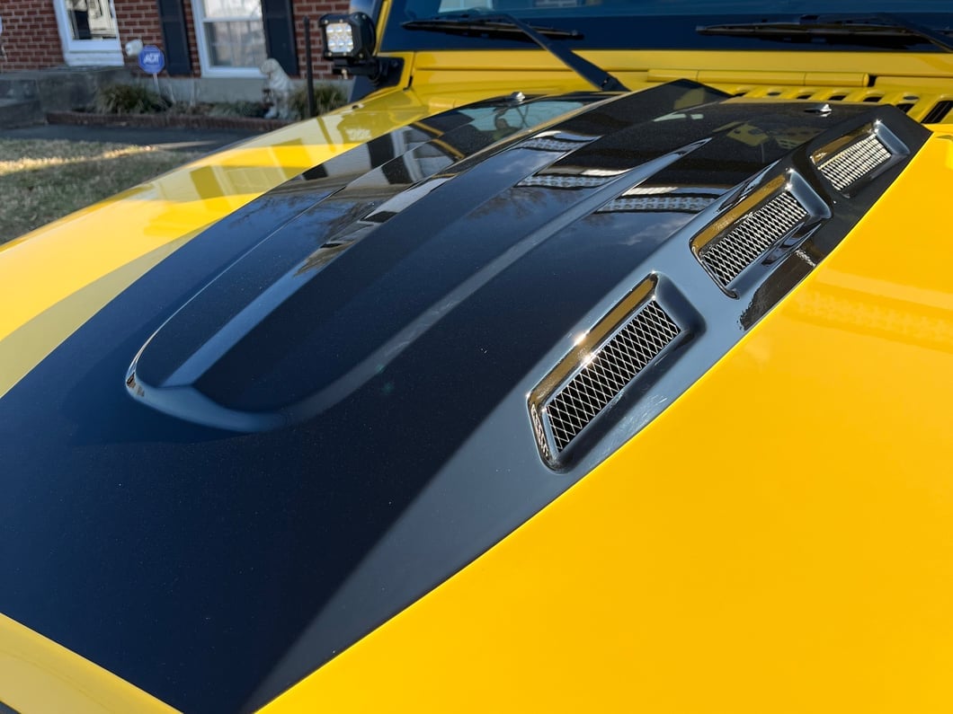 RedRock Hood Hinge Cover; Black (07-18 Jeep Wrangler JK)