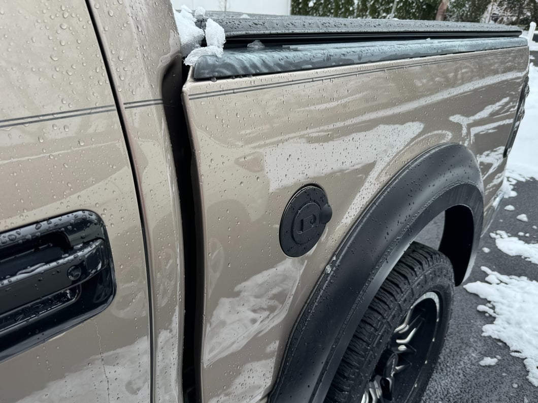 RedRock Fuel Door Cover; Matte Black (04-08 F-150 Styleside)