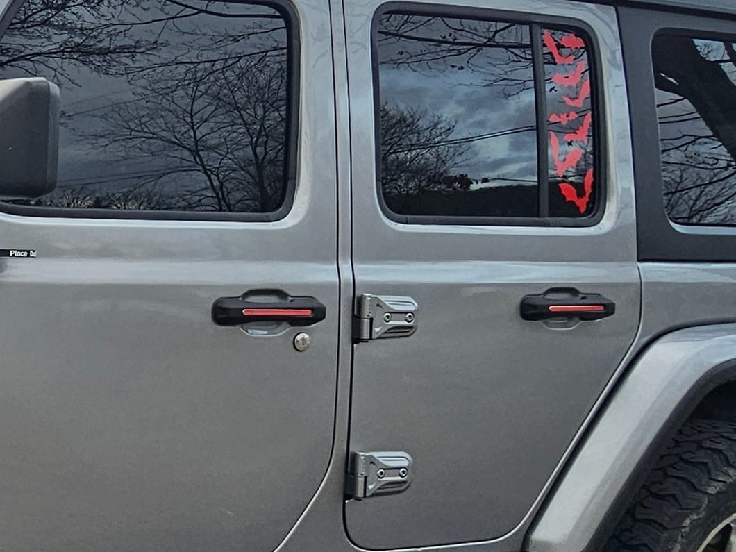 RedRock Door Handle Inserts; Red (18-25 Jeep Wrangler JL 4-Door)