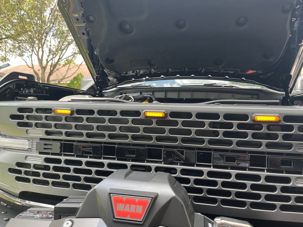 RedRock LED Grille Lighting; Smoked (21-25 Bronco Badlands, Everglades, Wildtrack)