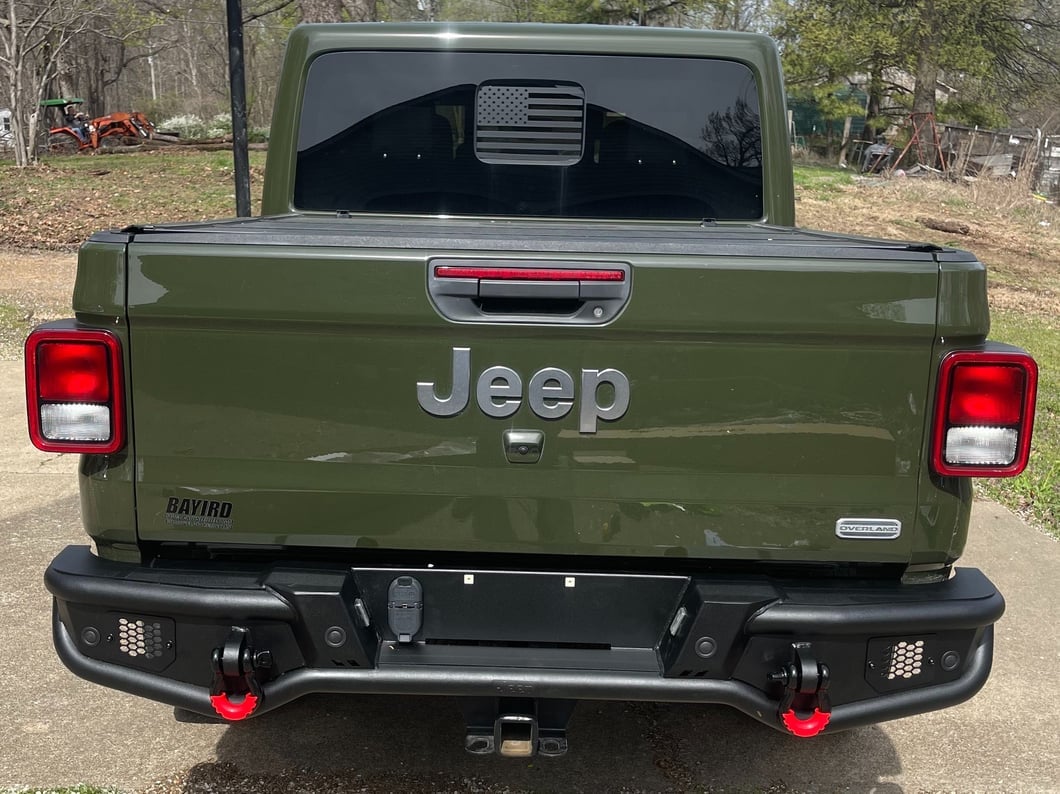 Jeep Licensed by RedRock HD Tubular Rear Bumper with Jeep Logo (20-25 Jeep Gladiator JT)