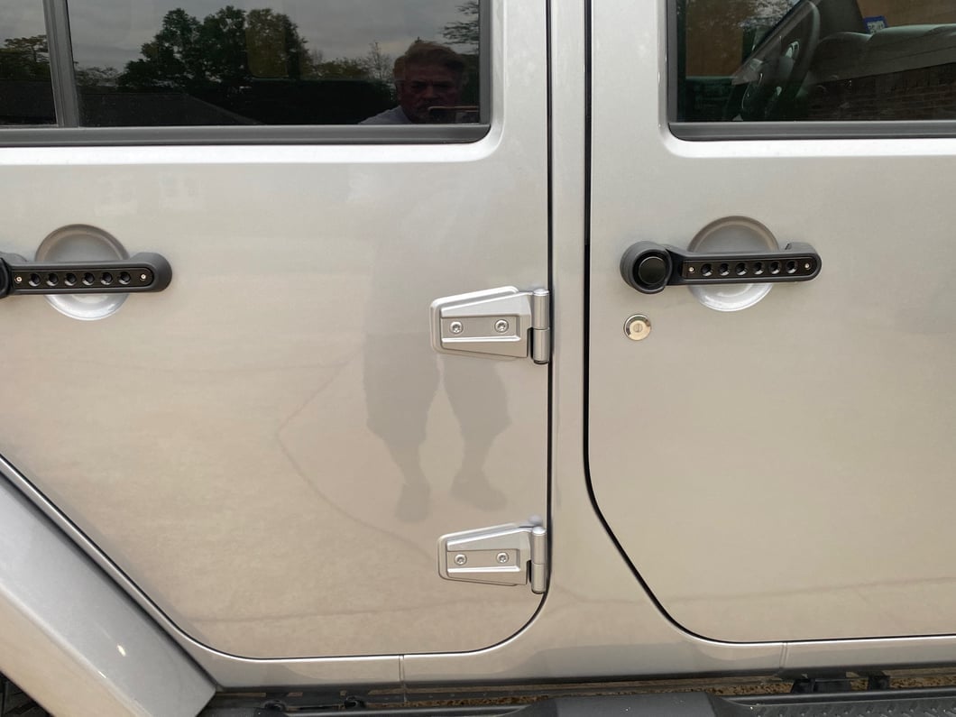RedRock Billet Aluminum Door Handle Inserts; Black (07-18 Jeep Wrangler JK 4-Door)